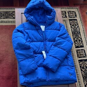 GAP Factory Kids Bright Blue Puffer Coat